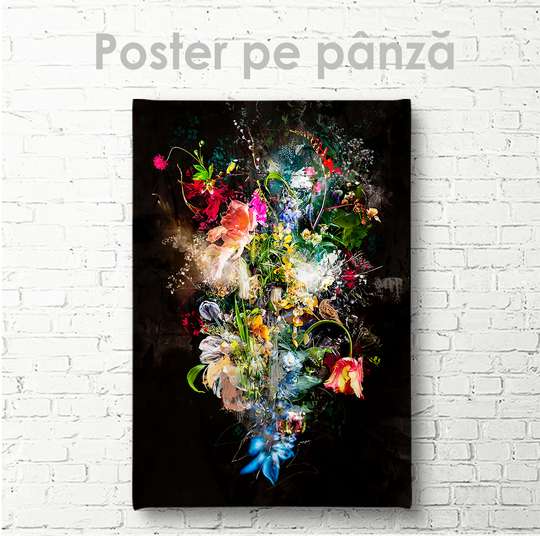 Poster - Bouquet still life, 30 x 45 см, Canvas on frame, Abstract