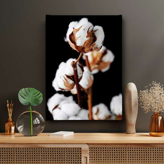 Poster - Floare de bumbac, 30 x 45 см, Panza pe cadru, Botanică