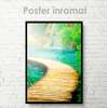 Poster - Bridge over water, 30 x 45 см, Canvas on frame