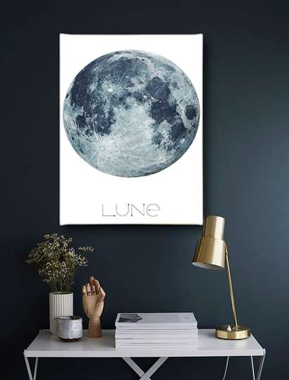 Poster - Luna, 30 x 45 см, Panza pe cadru
