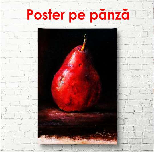 Poster - Red pear, 45 x 90 см, Framed poster, Food and Drinks
