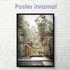 Постер - Современный дом в лесу, 30 x 60 см, Холст на подрамнике