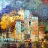 Wall Mural - Abstract landscape of urban building