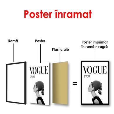 Poster - Poster Vogue cu Sophia Loren, 60 x 90 см, Poster înrămat