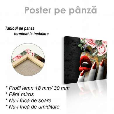 Poster - Seductive lips, 40 x 40 см, Canvas on frame