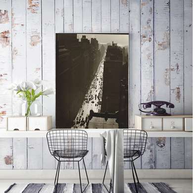 Постер - Винтажное изображение городской улице, 30 x 45 см, Холст на подрамнике