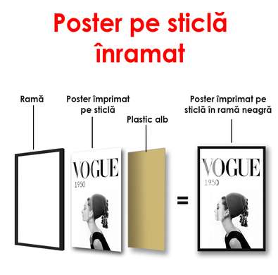 Poster - Poster Vogue cu Sophia Loren, 60 x 90 см, Poster înrămat