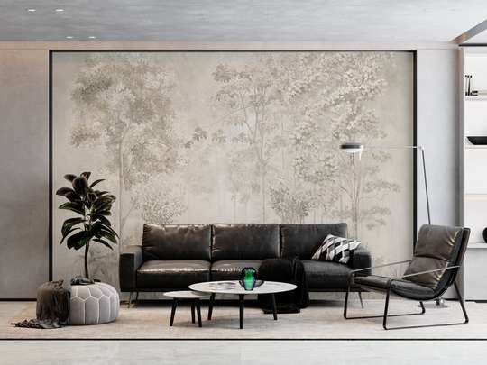 Wall Mural - Forest in gentle shades