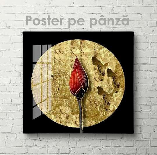 Poster - Delicate flower bud, 40 x 40 см, Canvas on frame, Flowers