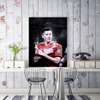 Poster - Joyful soccer player, 30 x 60 см, Canvas on frame