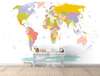 Wall Mural - Bright political map of the world on a white background.