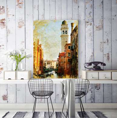 Poster - Beautiful old city, 45 x 90 см, Framed poster