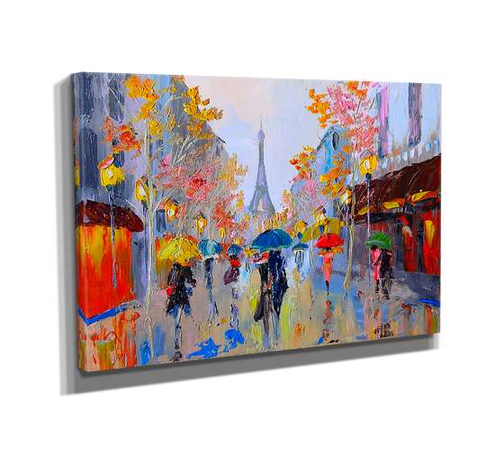 Poster - Paris in oils, 45 x 30 см, Canvas on frame, Art