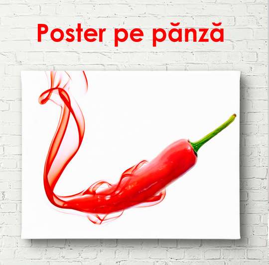 Poster - Hot pepper, 90 x 60 см, Framed poster, Minimalism