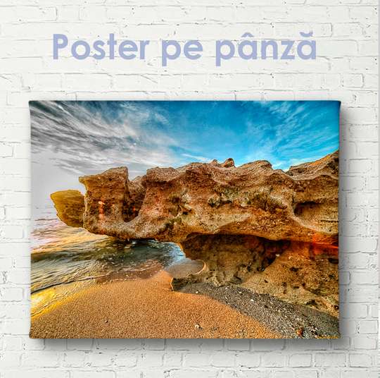 Постер - Живописный пляж, 45 x 30 см, Холст на подрамнике, Природа