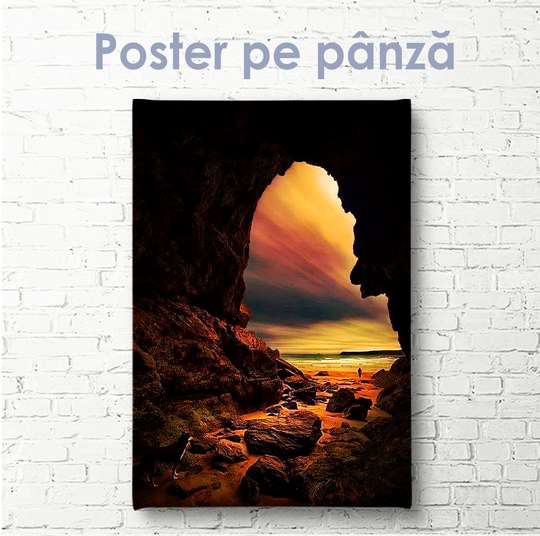 Poster - Natural arch in the rock, 30 x 60 см, Canvas on frame, Nature