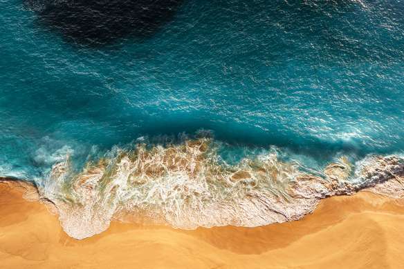 Fototapet - Nisip auriu și mare albastră