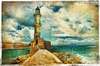 Wall Mural - Lighthouse on the seashore