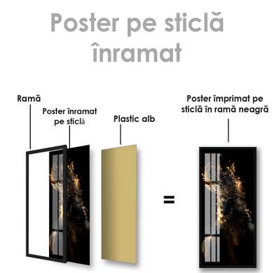 Poster - Praf auriu, 30 x 60 см, Panza pe cadru