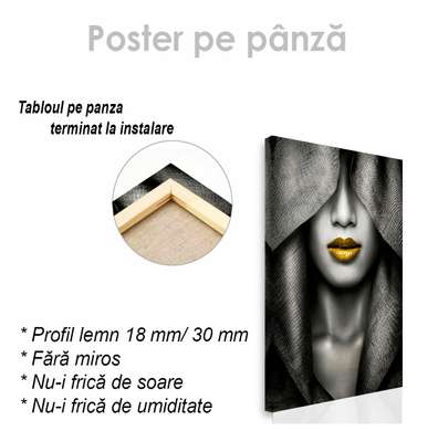 Постер, Buzele galbene, 30 x 45 см, Panza pe cadru