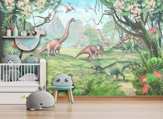 Tapet foto pentru copii, Lumea dinozaurilor
