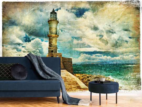 Wall Mural - Lighthouse on the seashore