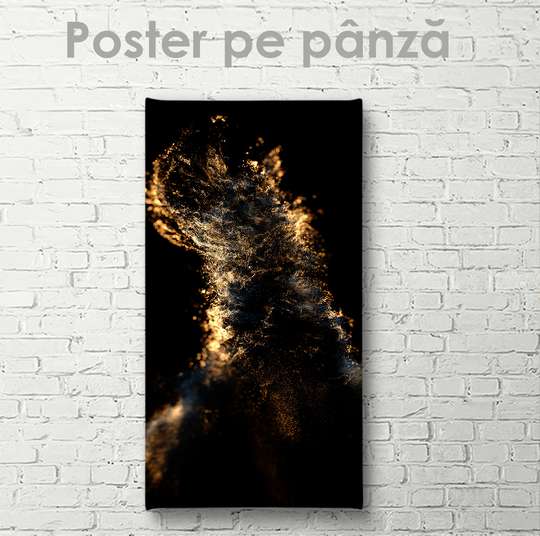 Poster - golden dust, 30 x 60 см, Canvas on frame, Glamour