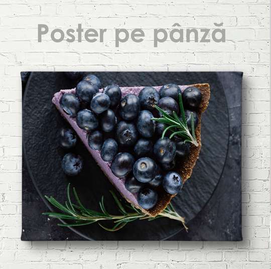 Постер, Ягодный десерт, 45 x 30 см, Холст на подрамнике