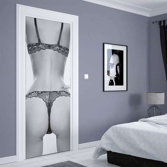3Д наклейка на дверь, Красивое тело женщины, 60 x 90cm, Наклейка на Дверь